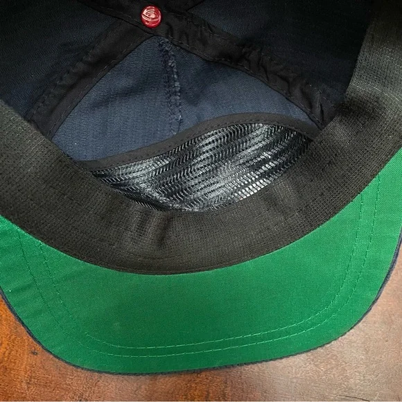 Blue Ribbed Corded Barstool Golf Adjustable Strap/Buckle Cap - Picture 9 of 11